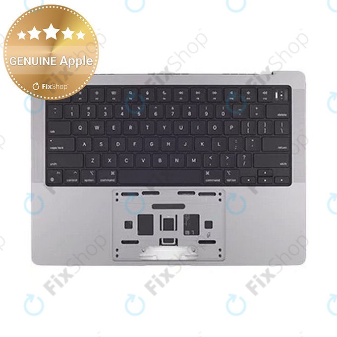 Ramă superioară tastatură pentru MacBook Pro 14", A2442 (2021), A2779 (2023), cu tastatură US și baterie, Space Gray, 661-21972, Genuine Apple