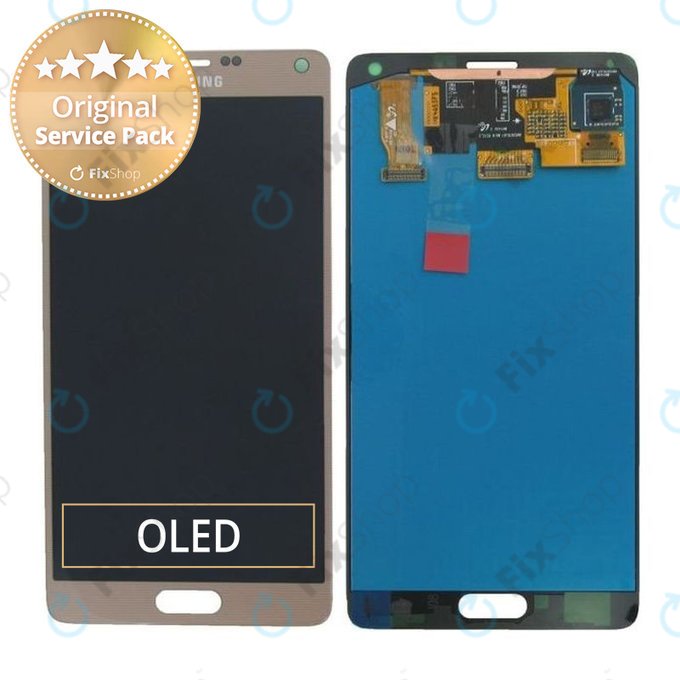 Samsung Galaxy Note 4 N910F - Ecran LCD + Sticlă Tactilă (Bronze Gold) - GH97-16565C Genuine Service Pack