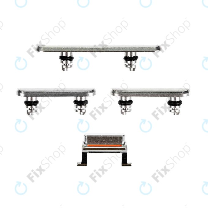 Apple iPhone XS Max - Set Butoane Volum + Pornire + Modul Silen?ios (Silver)