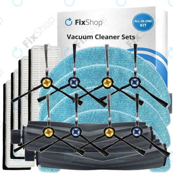 Set de piese de schimb pentru ETA Falco Smart, Silvercrest SSR A1 SSR AL1, Tesla Robostar T83 (2x Perie principală, 4x Filter, 8x Perie laterală, 4x Mop)