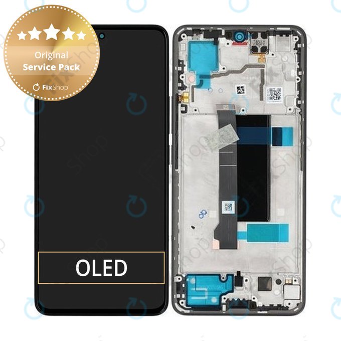 Xiaomi Redmi Note 13 Pro 5G - Ecran LCD + Sticlă Tactilă + Ramă (Midnight Black) - 5600020N1600 Genuine Service Pack