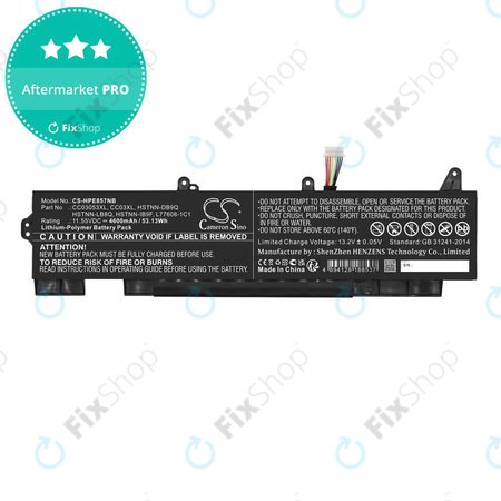 Baterie pentru HP ZBook Firefly 15 G7, G8, EliteBook 855 G7, G8, 850 G7, G8, 4600mAh, Li-Pol, 11.55V, CC03053XL, HQ
