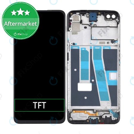 Oppo A52 - Ecran LCD + Sticlă Tactilă + Ramă (Twilight Black) TFT