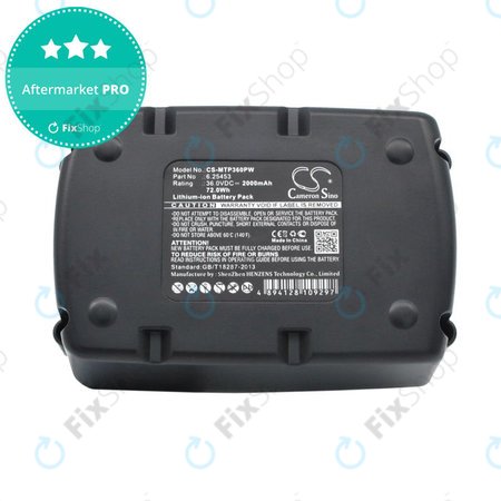 Baterie pentru Metabo Ahs36v, Bha 36 Ltx Compact, 2000mAh, Li-Ion, 36V, 6.25453, HQ
