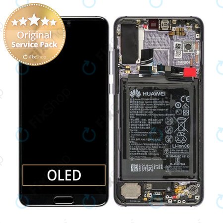 Huawei P20 Pro CLT-L29, CLT-L09 - Ecran LCD + Sticlă Tactilă + Ramă + Baterie (Twilight) - 02351WTU Genuine Service Pack