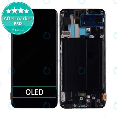 Samsung Galaxy A70 A705F - Ecran LCD + Sticlă Tactilă + Ramă (Black) OLED