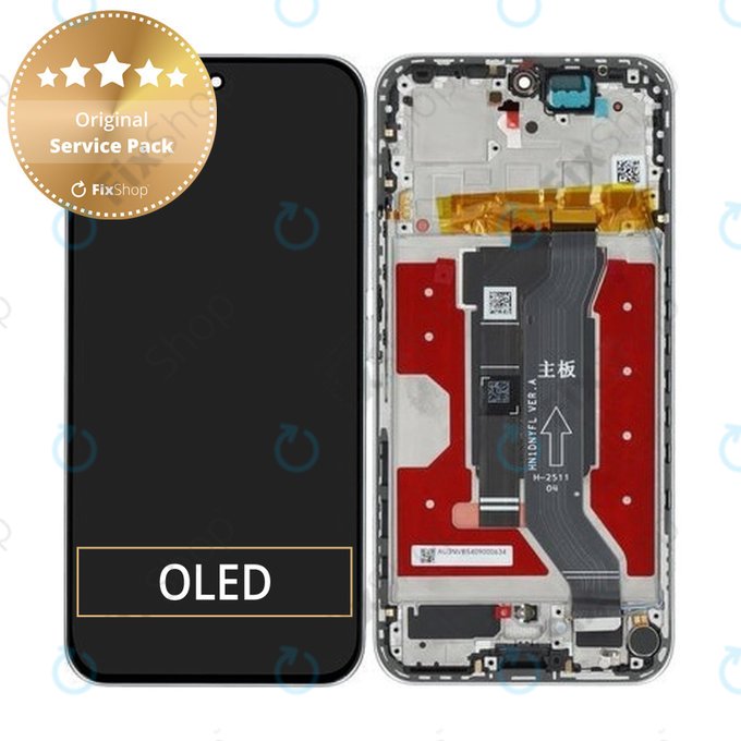 Honor 400 - Ecran LCD + Sticlă Tactilă + Ramă (Meteor Silver) - 0235APNS Genuine Service Pack
