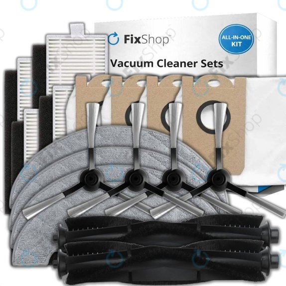 Set de piese de schimb pentru Xiaomi Viomi S9, Proscenic M7 Pro, M7 Max, M8 Pro (2x Perie principală, 4x Filter, 4x Perie laterală, 4x Mop, 4x Saci de praf)