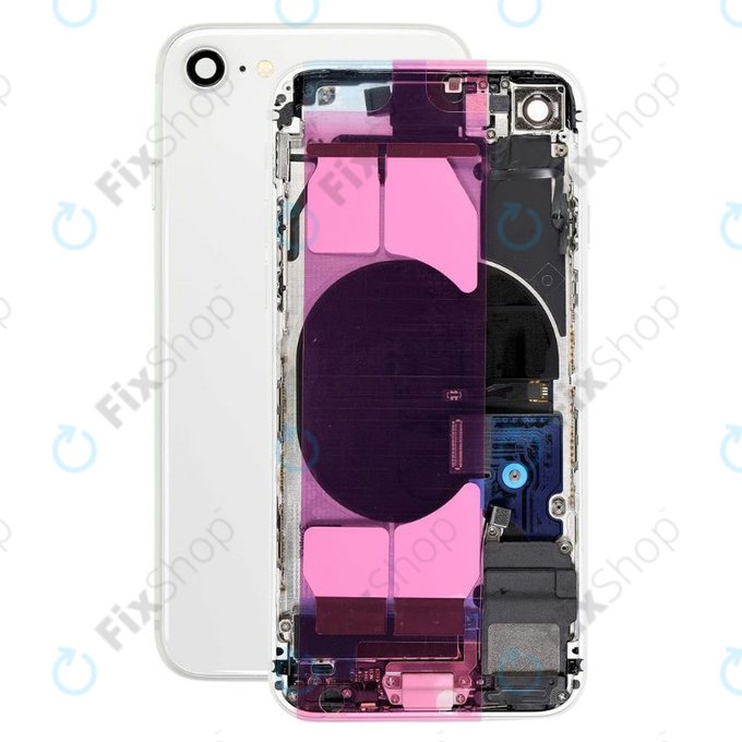 Apple iPhone 8 - Carcasă Spate cu Piese Mici (Silver)