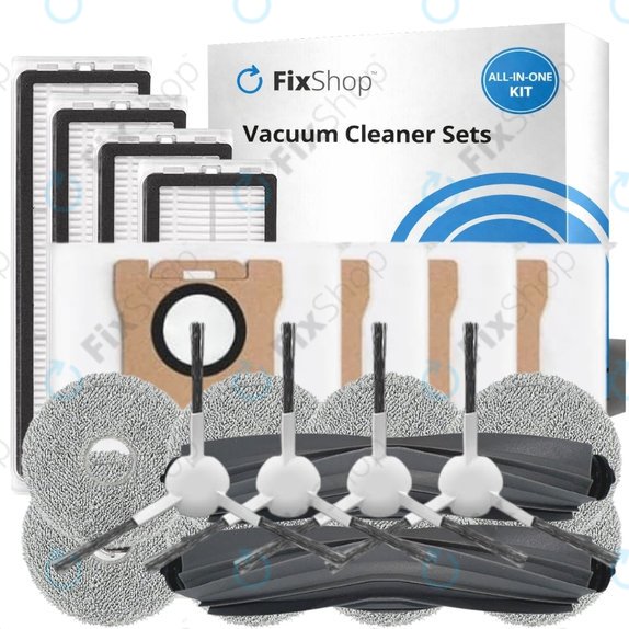 Set de piese de schimb pentru Xiaomi Dreame L10s Ultra, Xiaomi Dreame L10s Pro (2x Perie principală, 4x Filter, 4x Perie laterală, 8x Mop, 4x Sac de praf)