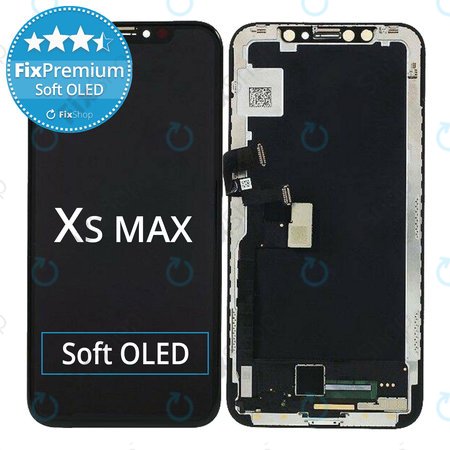 Apple iPhone XS Max - Ecran LCD + Sticlă Tactilă + Ramă Soft OLED FixPremium