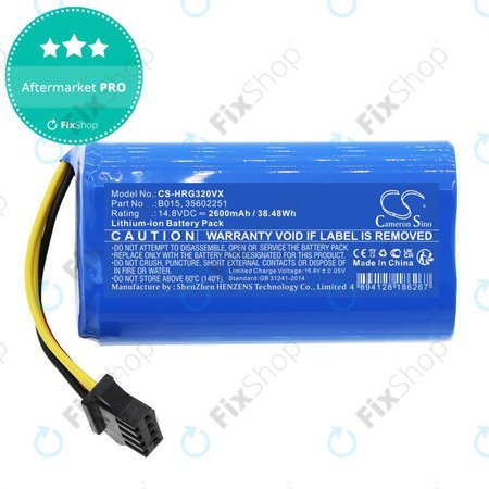 Baterie pentru Hoover HGO31, HGO32, HGO33, 2600mAh, Li-Ion, 14.8V, B015, HQ