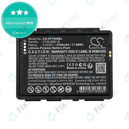 Baterie pentru Honeywell CT50, Dolphin CT60, 4700mAh, Li-Pol, 3.8V, CT50-BSC-B, HQ