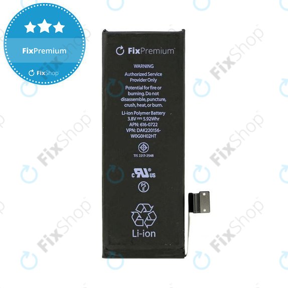 Baterie pentru iPhone 5S, 1560mAh, FixPremium