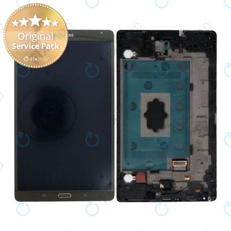 Samsung Galaxy Tab S 8.4 T705 - Ecran LCD + Sticlă Tactilă + Ramă (Titanium Bronze) - GH97-16095B Genuine Service Pack