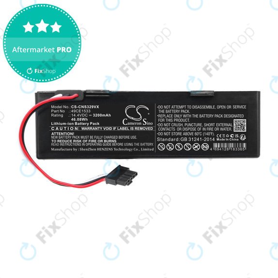 Baterie pentru ETA Navaggio 2228, Cecotec Conga 3290, 3490, 3890, 3200mAh, Li-Ion, 14.4V, 49CE1533, HQ