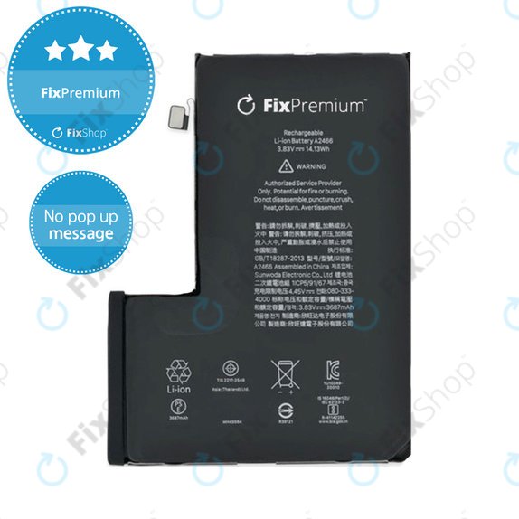 Baterie pentru iPhone 12 Pro Max, 3687mAh, DIAGNOSTIC