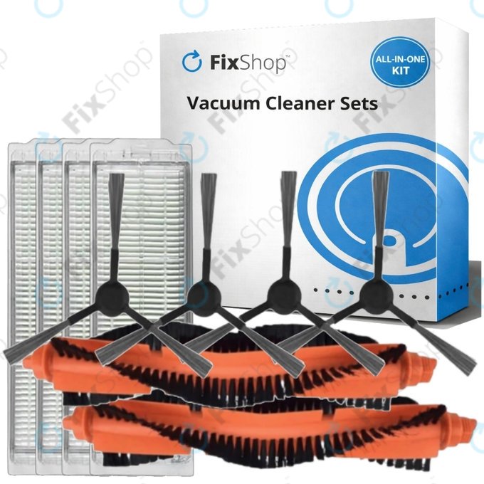 Set de piese de schimb pentru Xiaomi Viomi V2, V2 Pro, V3, SE, Mi Robot Vacuum Mop Pro (P), 2S (2x Perie principală, 4x Filter, 4x Perie laterală)