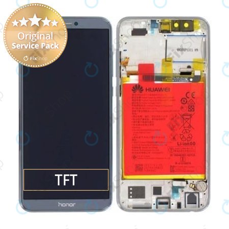 Huawei Honor 9 Lite - Ecran LCD + Sticlă Tactilă + Ramă + Baterie (Glacier Grey) - 02351SNR Genuine Service Pack