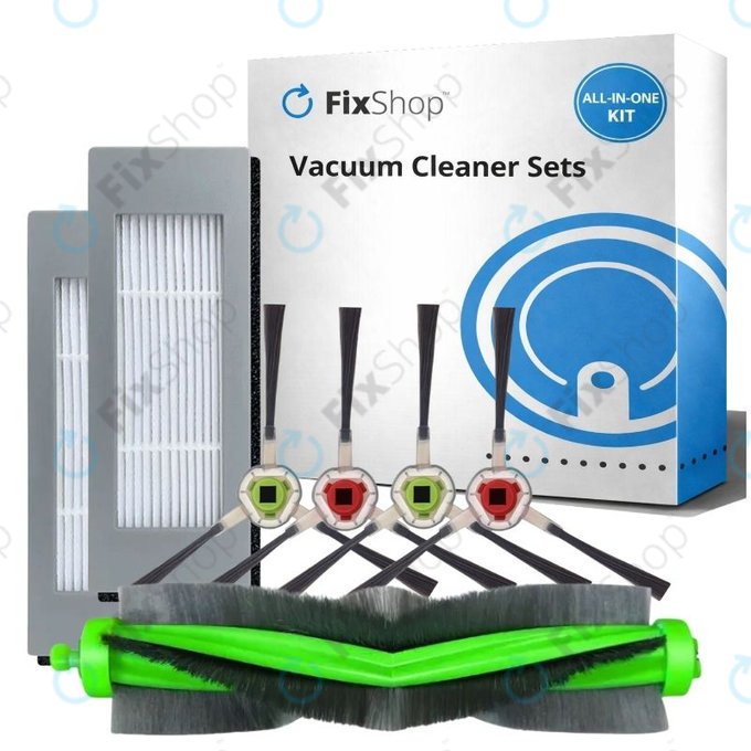 Set de piese de schimb pentru iRobot Roomba Combo 1138, Ecovacs Deebot Ozmo 930 (1x Perie principală, 2x Filtre, 2 perechi de perii laterale)