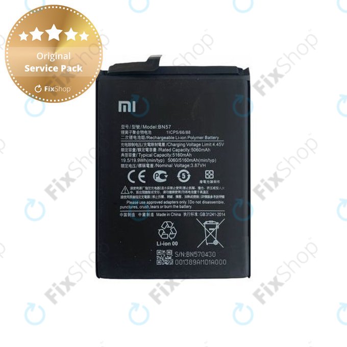 Xiaomi Poco X3 NFC, X3 Pro - Baterie BN57 5160mAh - 460200003J1G Genuine Service Pack