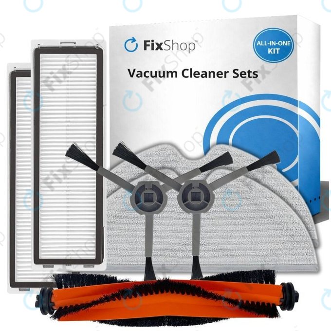 Set de piese de schimb pentru Xiaomi Dreame Bot L10 Pro, D9, D9 Pro, D9 Max, Trouver LDS (1x Perie principală, 2x Filtre, 2x Perii laterale, 2x Lavete de mop)