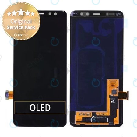 Samsung Galaxy A8 A530F (2018) - Ecran LCD + Sticlă Tactilă (Black) - GH97-21406A, GH97-21529A Genuine Service Pack