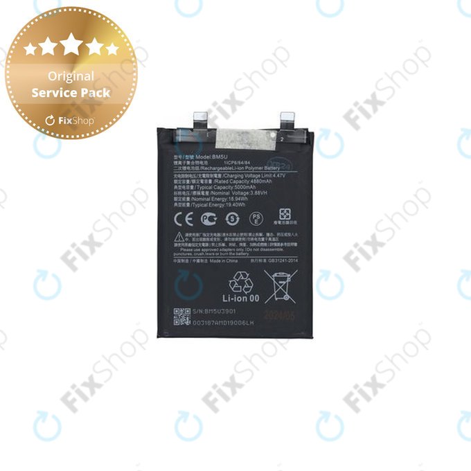 Xiaomi Redmi Note 13 Pro+ 23090RA98C - Baterie BM5U 5000mAh - 1330103000037B Genuine Service Pack