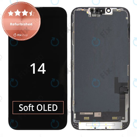 Ecran pentru iPhone 14, Sticlă tactilă cu ramă, Refurbished