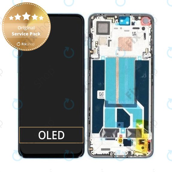 OnePlus Nord 2 5G - Ecran LCD + Sticlă Tactilă + Ramă (Blue Haze) - 2011100359 Genuine Service Pack
