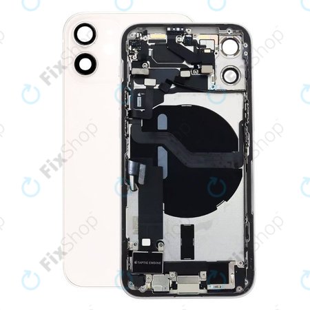 Apple iPhone 12 Mini - Carcasă Spate cu Piese Mici (White)