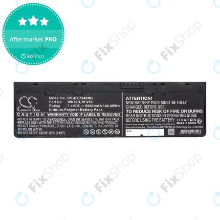 Baterie pentru Dell Latitude E7240, 7250, 12, 6000mAh, Li-Pol, 7.4V, VFV59, HQ
