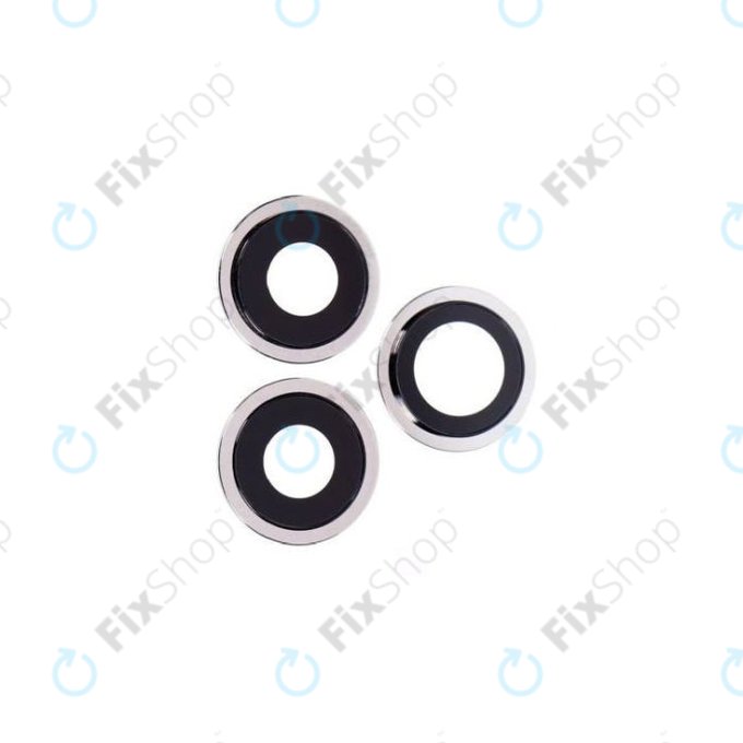 Apple iPhone 12 Pro - Sticlă Cameră Spate cu Ramă (Silver) - 3buc