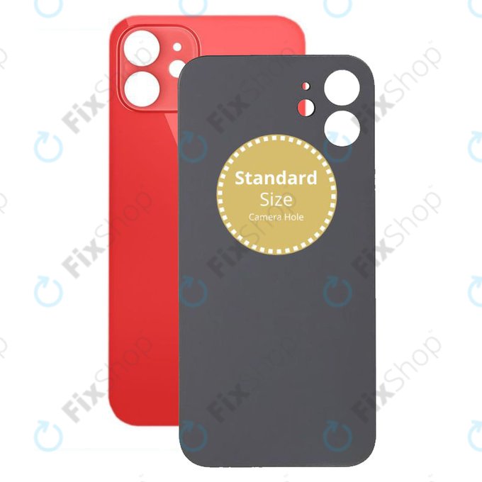 Apple iPhone 12 - Sticlă Carcasă Spate (Red)