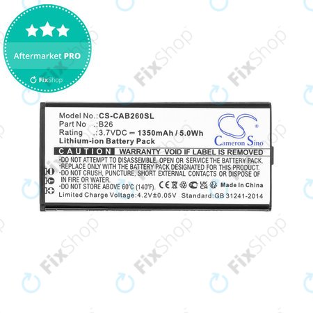 Baterie pentru Cat B26, 1350mAh, Li-Ion, 3.7V, B26, HQ