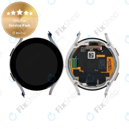 Samsung Galaxy Watch 4 44mm R870, R875 - Ecran LCD + Sticlă Tactilă + Ramă (Silver) - GH97-26410B Genuine Service Pack