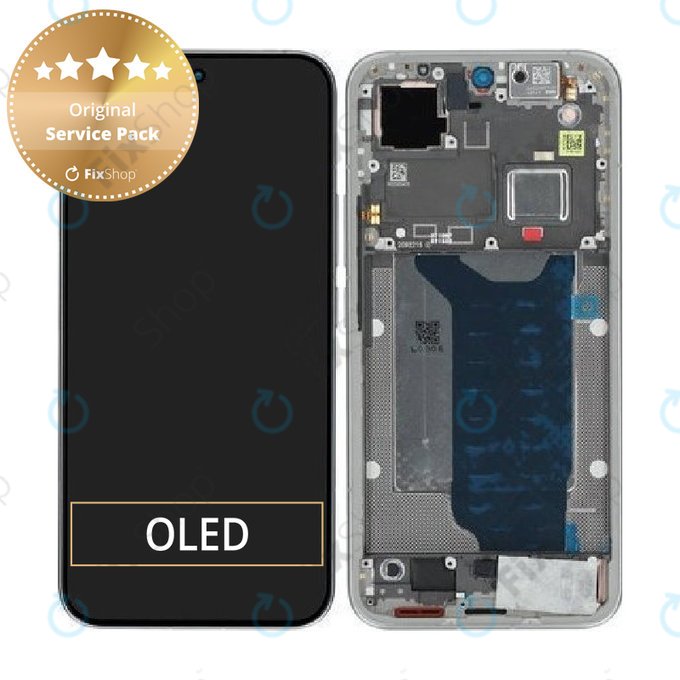 Ecran pentru Xiaomi 15T Pro 5G, Gray, Sticlă tactilă cu ramă, 5600050O12U00, Genuine Service Pack