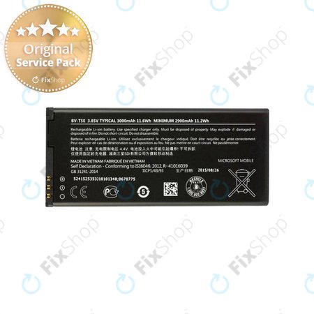 Microsoft Lumia 950,950 LTE,950 Dual - Baterie BV-T5E, 2900mAh - 0670775 Genuine Service Pack