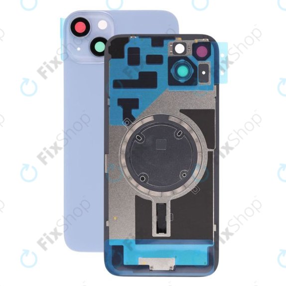 Apple iPhone 14 Plus - Sticlă pentru carcasa din spate cu piese mici (Blue)