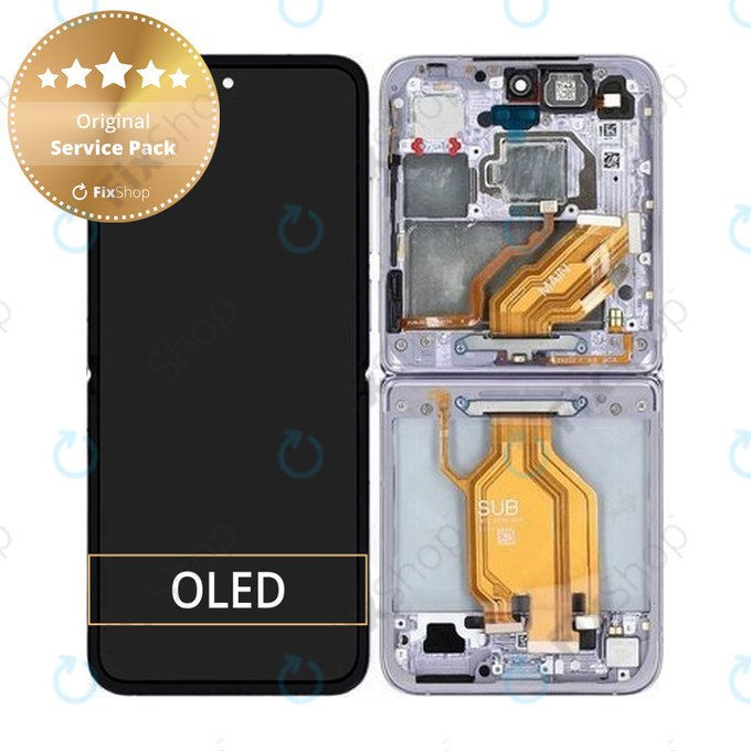 Xiaomi Mix Flip 2405CPX3DC - Ecran LCD + Sticlă Tactilă + Ramă (Purple) - 560003000N800 Genuine Service Pack