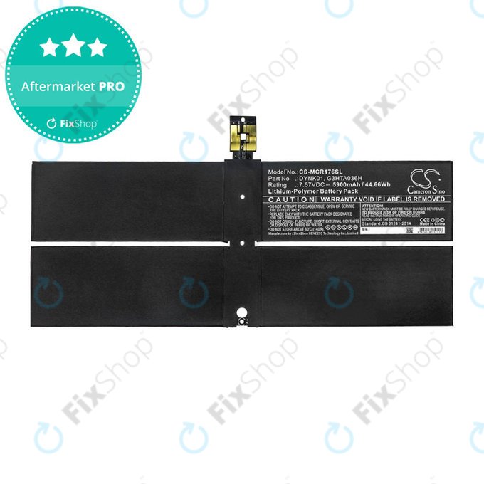 Baterie pentru Microsoft Surface 1769, Microsoft Surface 1782, 5900mAh, Li-Pol, 7.57V, DYNK01, HQ