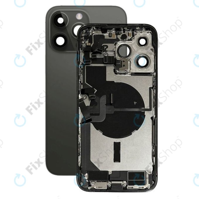 Apple iPhone 14 Pro Max - Carcasă Spate cu Piese Mici (Space Black)
