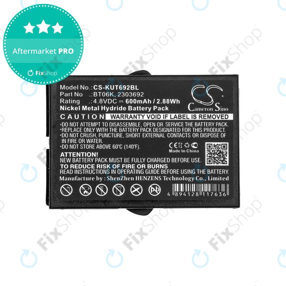 Baterie pentru Ikusi T70, TM70, 600mAh, Ni-MH, 4.8V, BT06K, HQ
