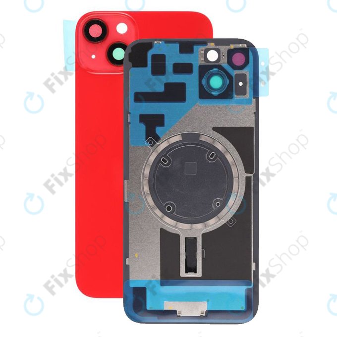 Apple iPhone 14 Plus - Sticlă pentru carcasa din spate cu piese mici (Red)
