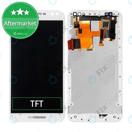 Motorola Moto X Style XT1572 - Ecran LCD + Sticlă Tactilă + Ramă (White) TFT