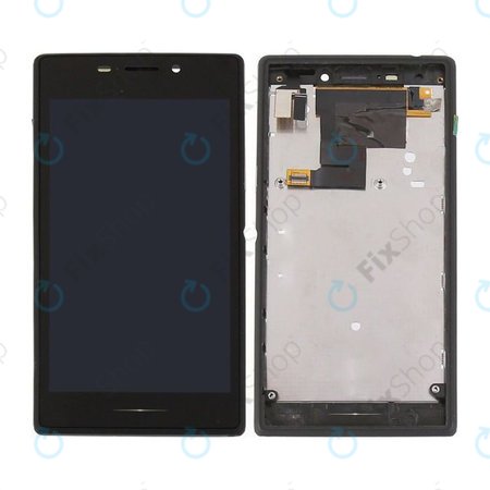 Sony Xperia M2 D2303 S50h - Ecran LCD + Sticlă Tactilă + Ramă (Negru) - 78P7120001N