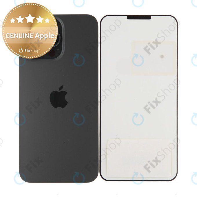 Sticlă Carcasă Spate pentru iPhone 15 Pro Max | Black Titanium | 661-36907 | Genuine Apple