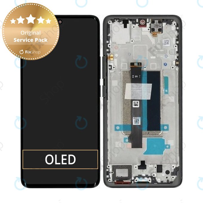 Xiaomi Redmi Note 13 Pro+ 23090RA98C - Ecran LCD + Sticlă Tactilă + Ramă (Midnight Black) - 560002N16U00 Genuine Service Pack