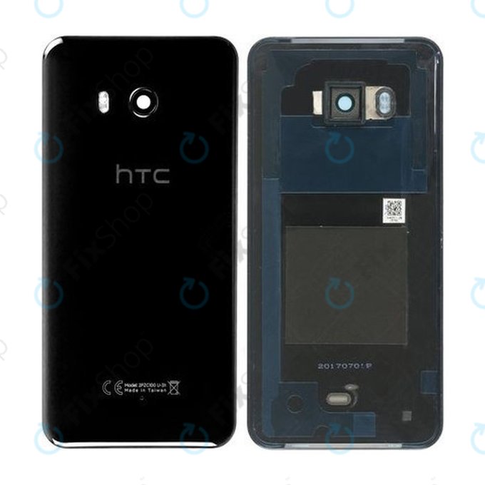HTC U11 - Carcasă Baterie (Negru) - 74H03337-13M Genuine Service Pack