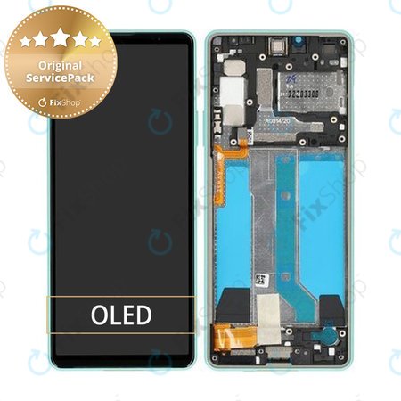 Sony Xperia 10 IV XQCC54 - Ecran LCD + Sticlă Tactilă + Ramă (Mint) - A5047175A Genuine Service Pack